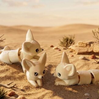 Mini Raposa-do-Deserto Flexível Articulada (Fennec)