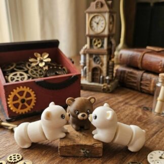 Mini Urso de Pelúcia Flexível Articulado